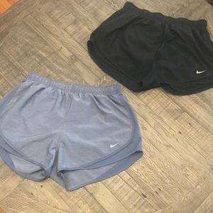 2 Nike dri-fit lined athletic shorts